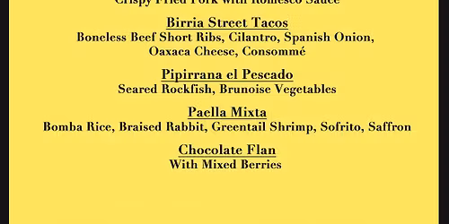 Spanish Wine Dinner - Blue Moon Beach Grill