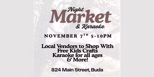 FROM THE GROUND UP MARKET NIGHT