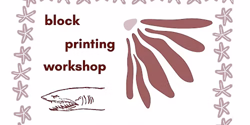 Block Printing Workshop at LowTide Market