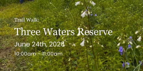 Trail Walk: Three Waters Reserve