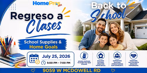 Back to School \/ Regreso aClasses: School Supplies & Home Goals