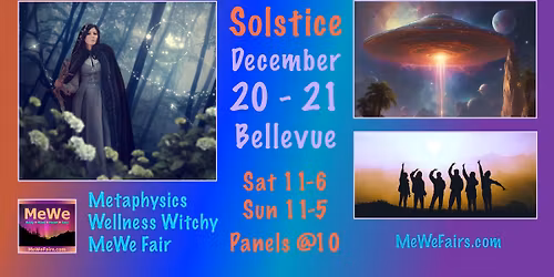 Metaphysics Wellness Witchy MeWe Fair in Bellevue, 65 Booths \/ 30 Talks, Dec 20-21, 2025