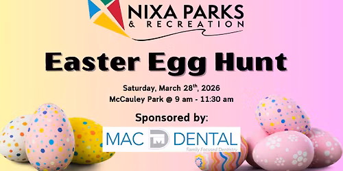 Easter Egg Hunt: Sponsored by Mac Dental