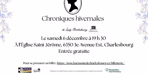 Concert \u00ab Chroniques hivernales \u00bb, Harmonie de Charlesbourg