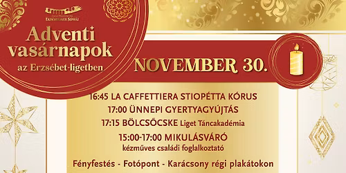 Advent az Erzs\u00e9bet-ligetben: 1. vas\u00e1rnap