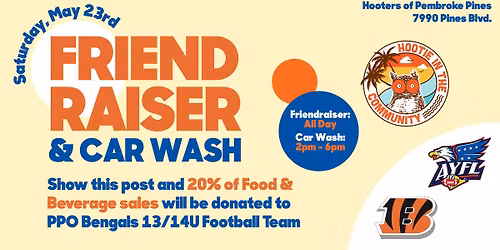 Friendraiser & Car Wash for PPO bengals 13\/14U Football Team 