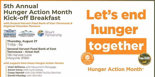Second Harvest Food Bank of East Tennessee 5th Annual Hunger Action Month Kick-off Breakfast
