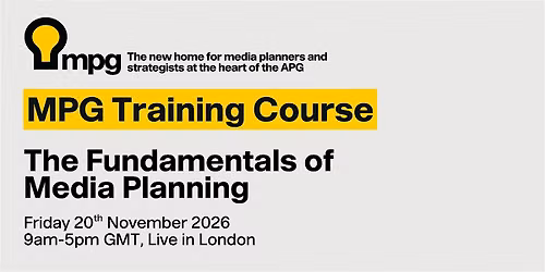 MPG Training Course: The Fundamentals of Media Planning