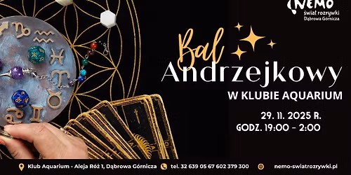 Bal Andrzejkowy w Nemo I 29 listopada 2025 I Klub Aquarium
