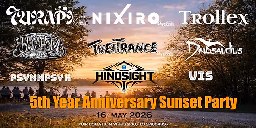 Sunset Party 16 Mai \ud83c\udf1e Fifth year anniversary! Extended Edt.