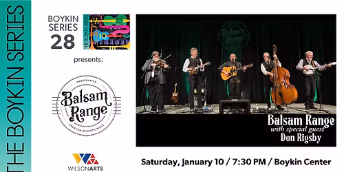 Boykin Series 28 presents: Balsam Range