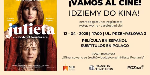 "Julieta" | VAMOS AL CINE en espa\u00f1ol en Poznan (con subtitulos PL)