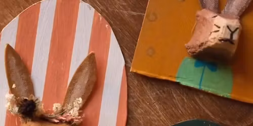 Egg Carton Bunny Portraits