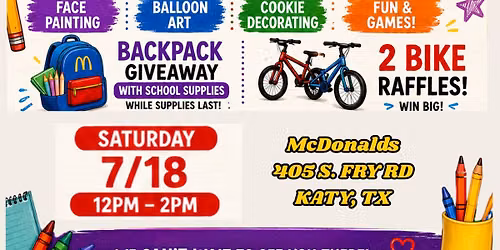 McDonalds ANNUAL BACK TO SCHOOL BASH!