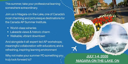 2026 Canada AP Summer Institute (Niagara-on-the-Lake)