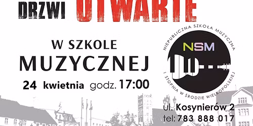 DRZWI OTWARTE - W NIEPUBLICZNEJ SZKOLE MUZYCZNEJ I STOPNIA W \u015aRODZIE WLKP.