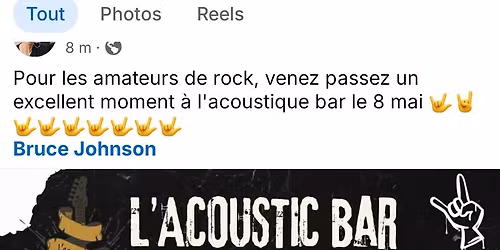 Concert rock L'acoustique bar 