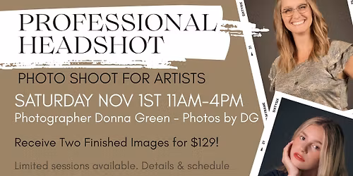 Professional Headshot Photo Session for Artists