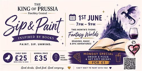Sip n Paint at King of Prussia, London N3