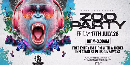 Aura: ZOO PARTY with 2-4-1 Drinks