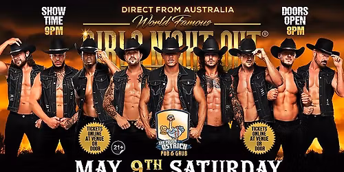 May 9th: Toledo, OH - GIRLS NIGHT OUT AUSTRALIAN TAKEOVER at The Polish Ostrich