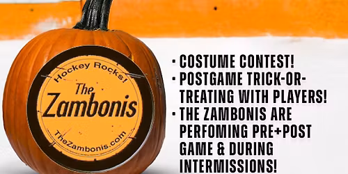 HOCKEY HALLOWEEN! ZAMBONIS LIVE AT DANBURY HAT TRICKS GAME