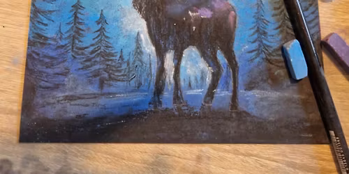 Pastels - Stag & Northern Lights