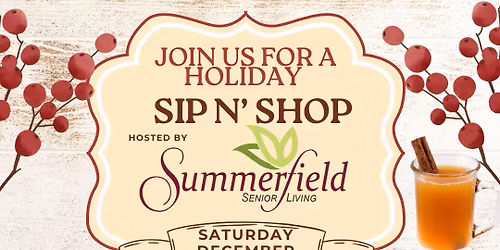 Holiday Sip n\u2019 Shop