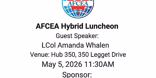 AFCEA May Hybrid LUNCHEON: LCol Amanda Whalen