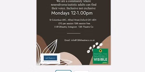 Beautiful Minds Drama Club for autistic adults 
