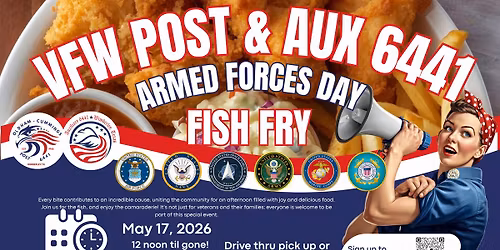 Free Community Fish Fry \u2013 VFW Post 6441