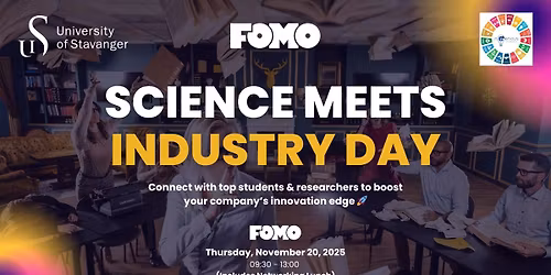 Science Meets Industry Day at FOMO November 20th 09.30 - 13.00 (Networking Lunch included)