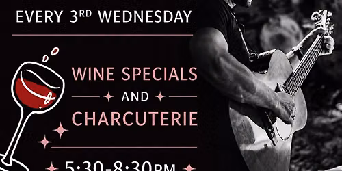 Wine Down Wednesday with Alex Ruwe. No cover. Everyone welcome. 