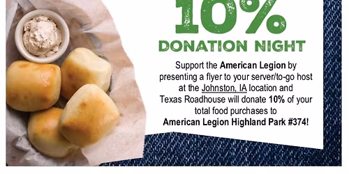 Texas Roadhouse & Post 374 Dine In Fundraiser