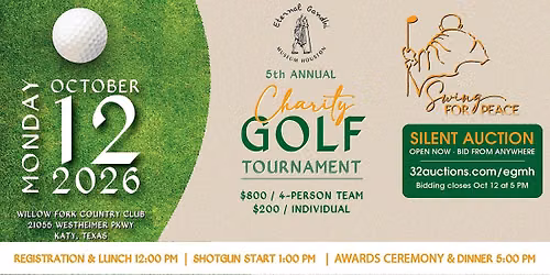 Swing for Peace 2026: 5th Annual Charity Golf Tournament & Silent Auction