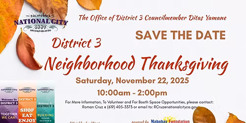 District 3 Neighborhood Thanksgiving - National City
