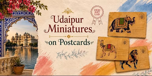 Udaipur Miniatures on Postcard