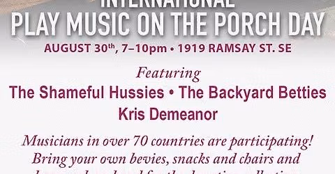 Play Music on the Porch Day!
