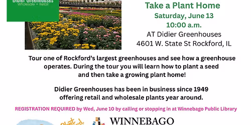 TOUR DIDIER GREENHOUSES, Plant a Seed & Take a Plant Home!