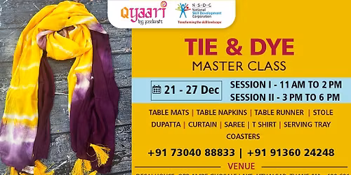 Qyaari by Penkraft Tie & Dye Masterclass!