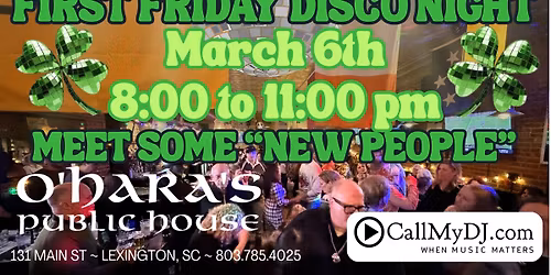 FIRST FRIDAY DISCO NIGHT!