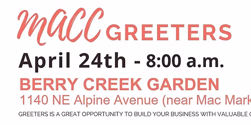 Chamber Greeters at Berry Creek Garden