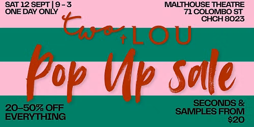 \ud83c\udf08 TWO + LOU POP-UP SALE | 20\u201350% OFF EVERYTHING \ud83c\udf08