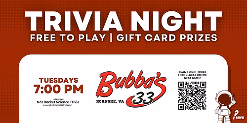 Roanoke Trivia Night | Bubba\u2019s 33 Roanoke