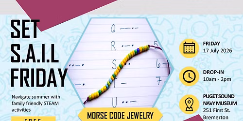 Set S.A.I.L. Friday -- Morse Code Jewelry