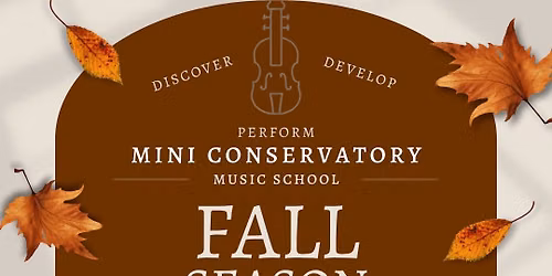 Infant, Toddler, Kinder - Fall Season of Music Classea