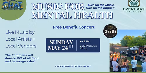 Music for Mental Health: Free Benefit Concert to support Everhart Village