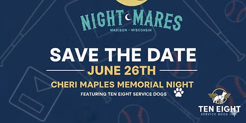 3rd Annual Tribute Game for Cheri Maples supporting Ten Eight Service Dogs