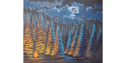 Campfire in the Forest - Paint and Sip in Norfolk | Classpop!\u2122