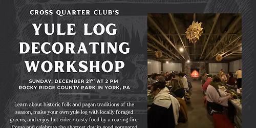 Yule Log Decorating Workshop | Cross Quarter Club with Flourish Sacred Space Holding